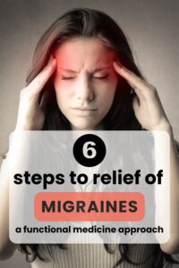 A woman with a migraine.